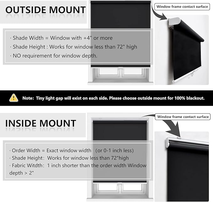Cordless Roller Shades Blackout Blinds - Image 7
