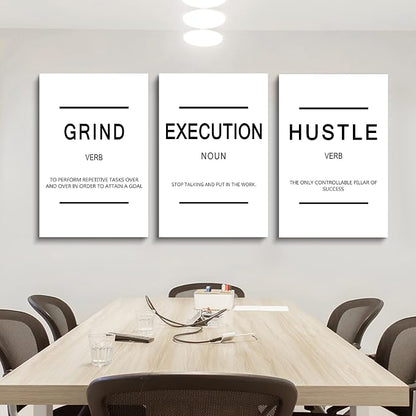Framed Canvas Wall Art Success Quote, Office Wall Art, Positive Motivational - Image 6