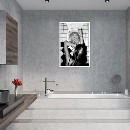 Liyark Funny Bathroom Wall Art Black and White posters Bar Disco Party prints - Image 7
