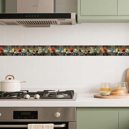 IVN Wallpaper Border Peel and Stick Wall Bird Decorative Wall Trim Self - Image 4