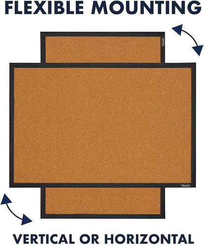 Quartet Cork Bulletin Board, Framed Corkboard, Message Board, Vision Board - Image 5