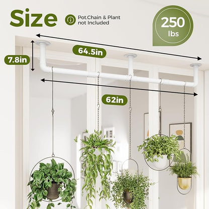 Bamworld Window Plant Hanger Indoor 63in Hanging Planters - Image 2