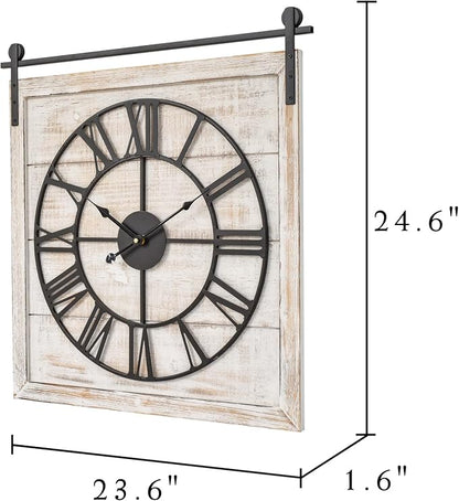 Vintage Barn Door Wall Clock - Image 4