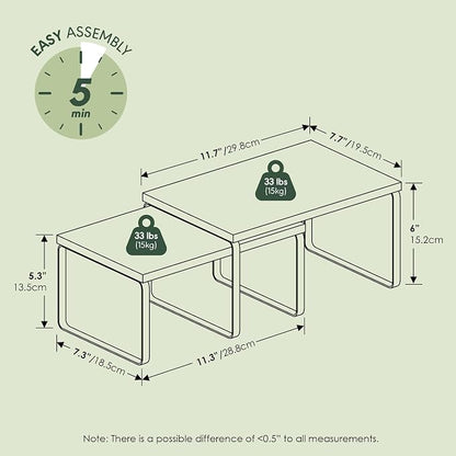 Furinno RAVEL Kitchen Countertop Organizer Set of 2, Nesting Counter Shelves - Image 3