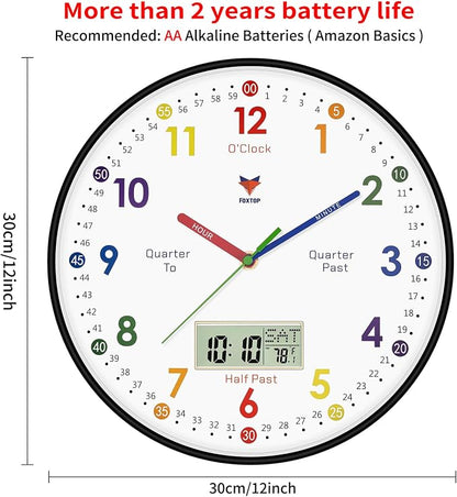 Foxtop Digital and Analog Learning Clock - Image 2