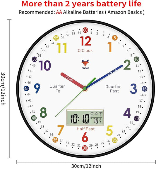 Foxtop Digital and Analog Learning Clock - Image 2