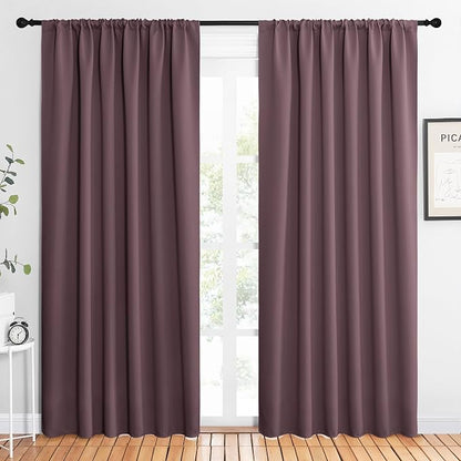 NICETOWN 2 Panels Blackout Curtains, Rod Pocket Thermal Insulated Drapes 84 by NICETOWN
