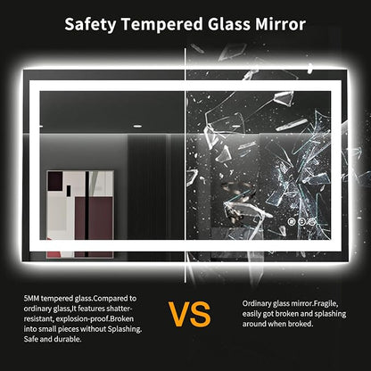 LOAAO 48"X28" LED Bathroom Mirror - Image 8