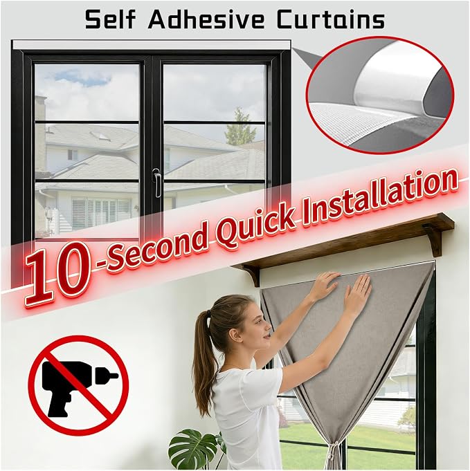 Damage-Free 100% Blackout Curtain - Image 3