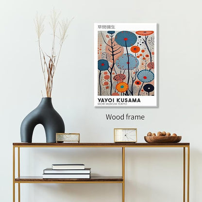 Yayoi Kusama Framed Wall Art 16x24in Vintage Japanese Painting Posters Tokyo - Image 5