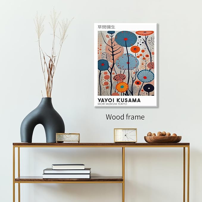 Yayoi Kusama Framed Wall Art 20x30in Vintage Japanese Painting Posters Tokyo - Image 5