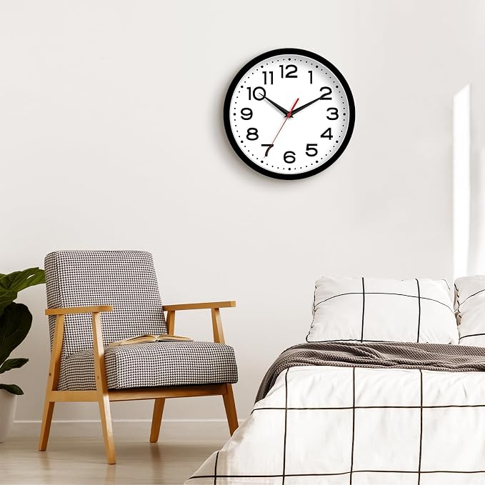Roymnie Wall Clock Silent Non-Ticking Modern Clock Battery Operated 14 Inch - Image 2