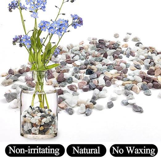 20lbs Mixed Color Pebbles for Landscaping, 3/8inch Small Rocks for Garden Succulent Cactus Planters, Natural Polished Pebbles, River Rocks for Plants, Vases