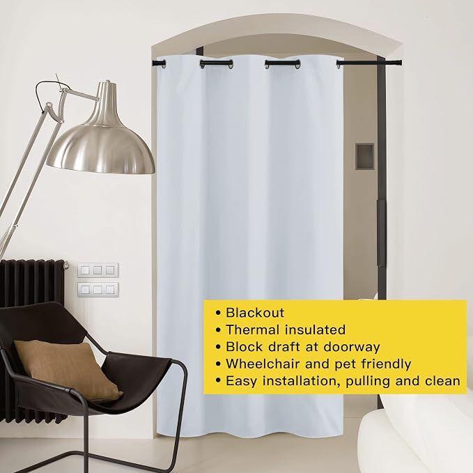 NICETOWN Closet Curtain for Bedroom Privacy, Faux Folding Accordion Doors - Image 8