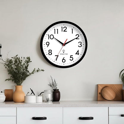 DAXSMY Atomic Wall Clock Analog 10 Inch Battery Operated Modern Decorative - Image 3