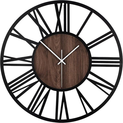LEIKE Large Wall Clocks, Non Ticking, Battery Operated Small Vintage Round - Image 8