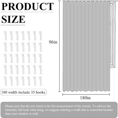 RYB HOME 100% Blackout Curtain Extra Wide - Image 7