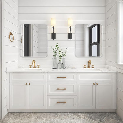 Silver Metal Framed Bathroom Mirror - Image 3