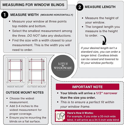LOTUS & WINDOWARE Cordless Mini Blind, Window Blinds - Image 5