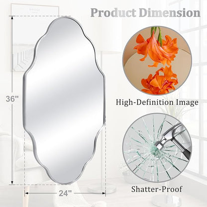 Scalloped Mirror for Bathroom - Image 2