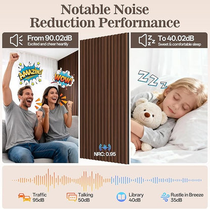 2 Pack Wood Panels for Wall, 47.24" x 23.81" Acoustic Wood Slat Wall Panel for - Image 4