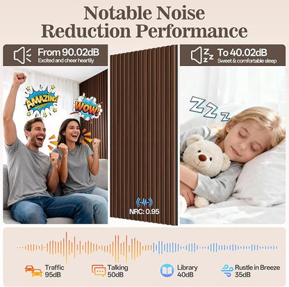 2 Pack Wood Panels for Wall, 47.24" x 23.81" Acoustic Wood Slat Wall Panel for - Image 4