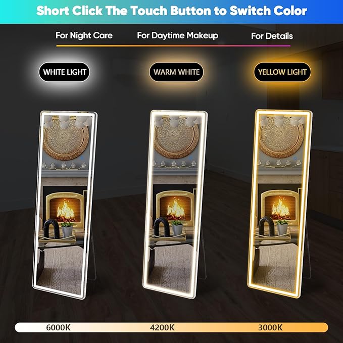DUMOS 21"×64" LED Full Length Mirror - Image 2