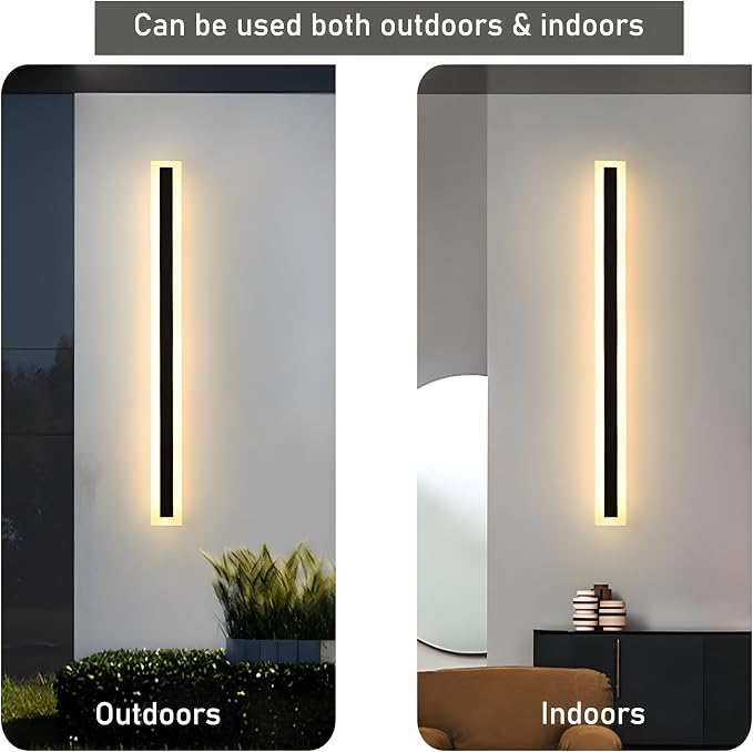 2Pack 39inch Long Outdoor Modern LED Wall Light, 30W Waterproof IP65 Warm White - Image 5