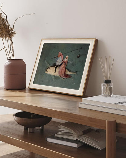 VIYYIEA Framed Wall Art for Living Room, Drive the Fish Canvas Prints, Vintage - Image 3