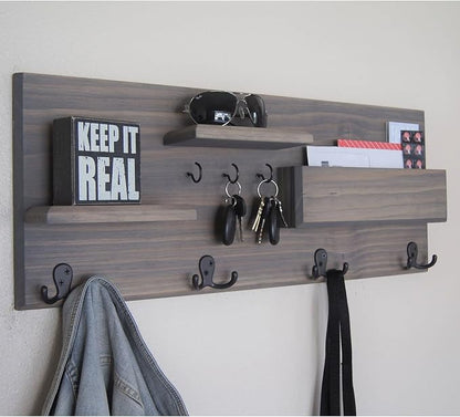 Homanu 14 Pack Coat Hooks, Heavy Duty Double Prong Coat Hooks Wall Mounted - Image 7
