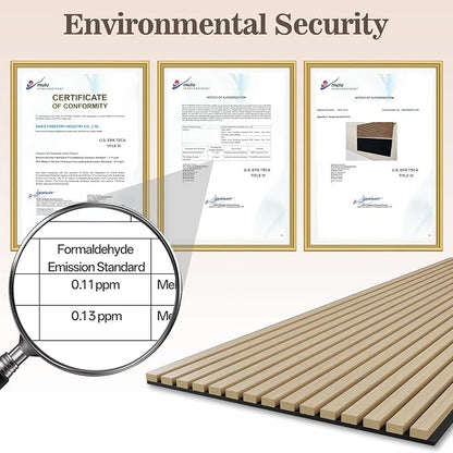 4 Pack Wood Panels for Wall, 47.24" x 23.81" Acoustic Wood Slat Wall Panel for - Image 5