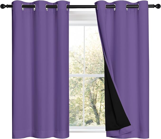 NICETOWN 100% Blackout Short Curtains by NICETOWN