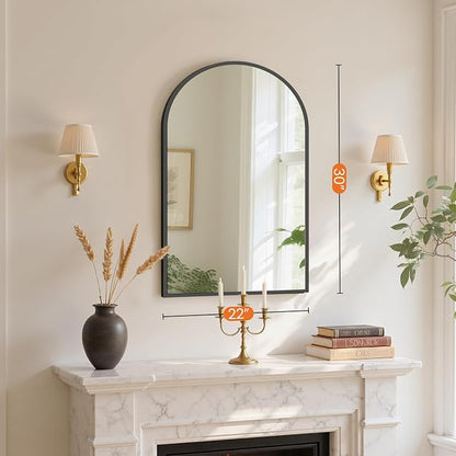 Sweetcrispy 20"x31" Arched Black Bathroom Mirrors - Image 2