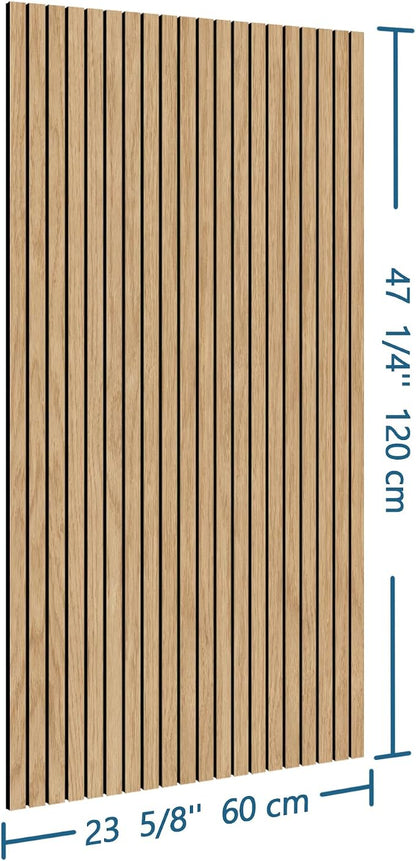 4-Piece Wood Slat Wall Panel for Interior Wall Decor Noise Cancelling 47.2" x - Image 3