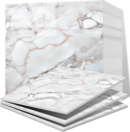 Vieshful 20pcs Peel and Stick Backsplash Tile，12"x12" Self Adhesive Marble Tile by Vieshful