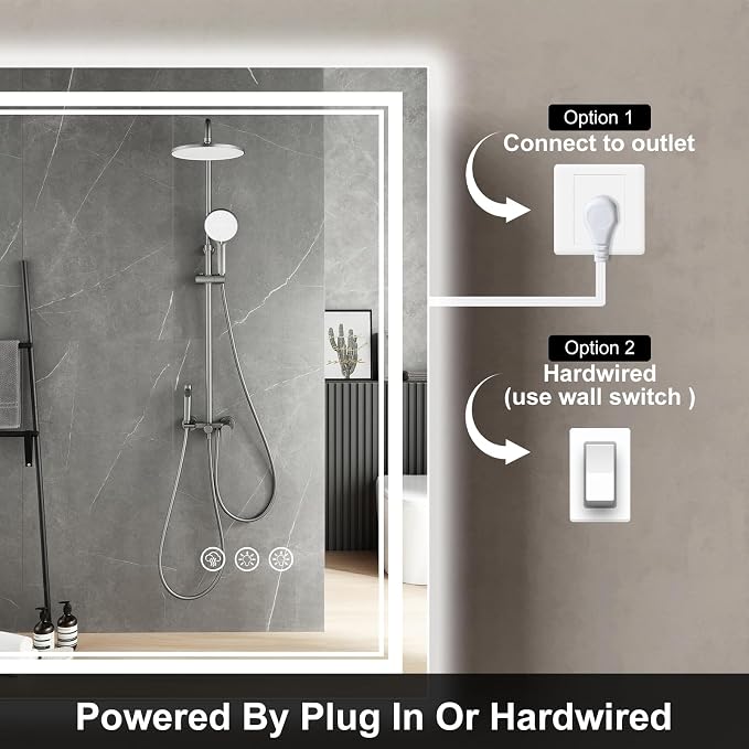 Ratsamee 72x40 Inch LED Bathroom Mirror - Image 6