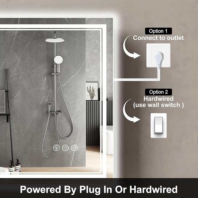 Ratsamee 48x30 Inch LED Bathroom Mirror - Image 6