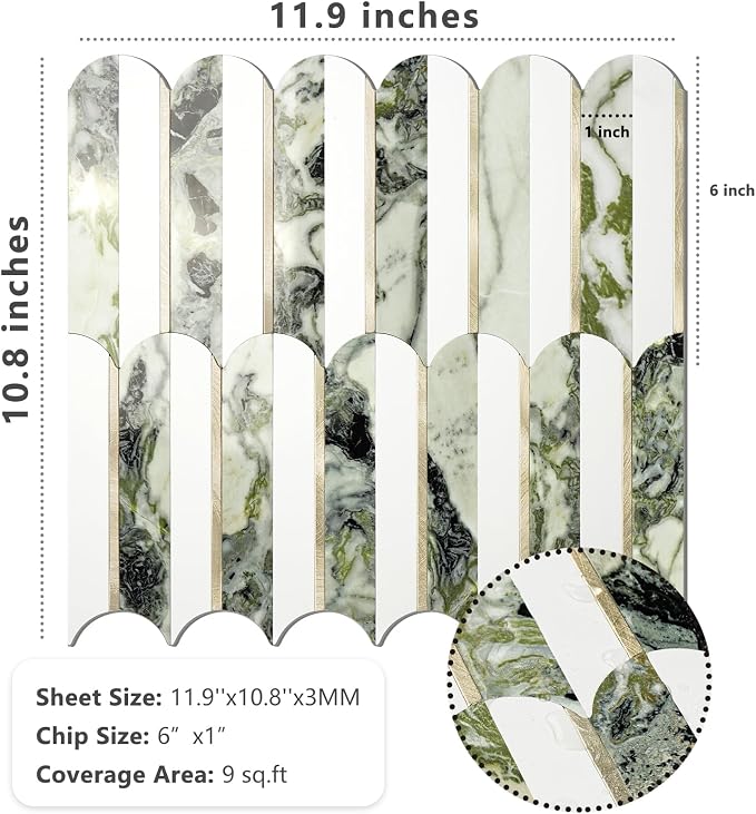 Vamos Tile Peel and Stick Backsplash Seamless Tile, 10-Sheets Stick on - Image 7