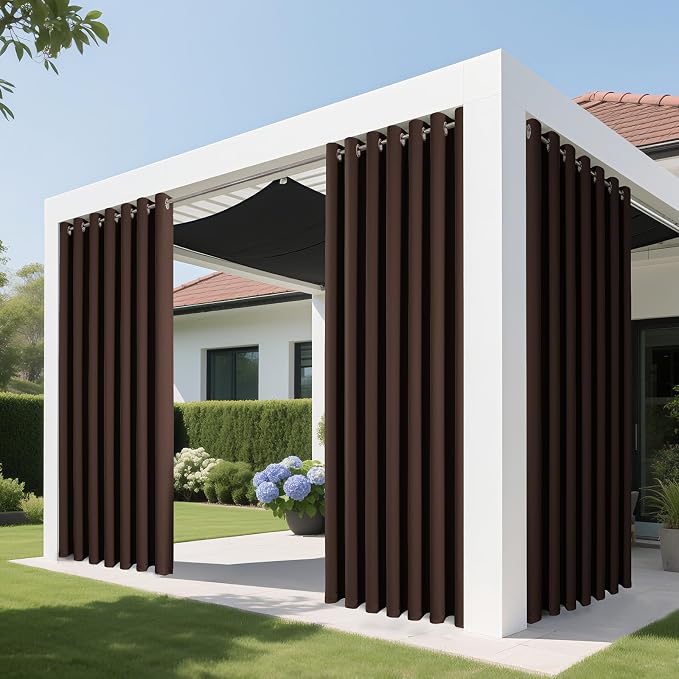 Joydeco Blackout Patio Sliding Door Curtains 84 Inches Long, Grommet Privacy - Image 4