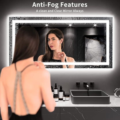 LOAAO 60X30 LED Bathroom Mirror - Image 3