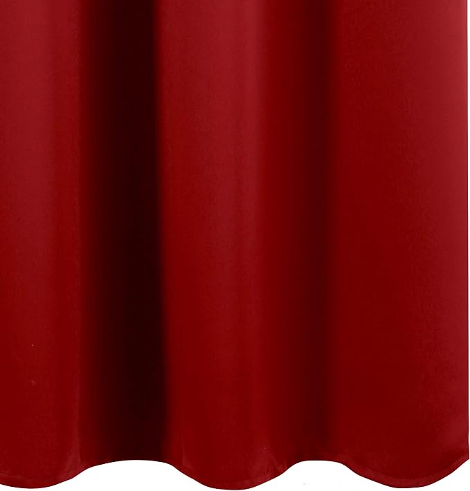 LEMOMO Red Bedroom Blackout Curtains/38 x 63 Inch Long/Set of 2 Curtain - Image 9