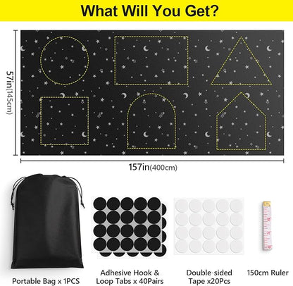 FADOTY 100% Blackout Window Cover Film, Portable Black Out Curtains - Image 4