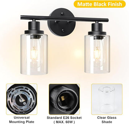 Unicozin 2 Light Vanity Lights, Bathroom Light Fixtures, Wall Lights - Image 5