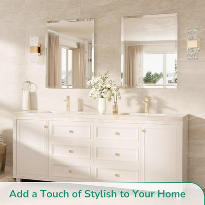 TokeShimi 24x32 Beveled Bathroom Mirror Frameless, Tempered Rectangle Bathroom - Image 8