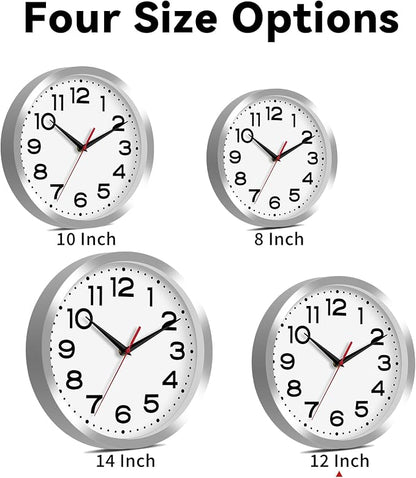 Roymnie Wall Clock Silent Non-Ticking Modern Clock Battery Operated 12 Inch - Image 5