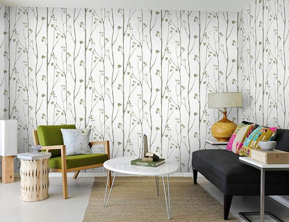 Timeet Peel and Stick Wallpaper Green Leaf Wall Paper Boho Floral Contact Paper - Image 8