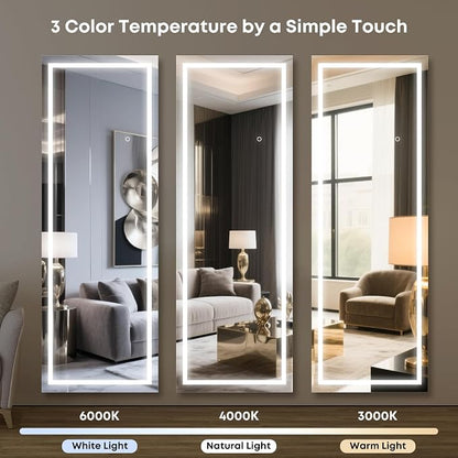 64" x 21" Full Length LED Floor Mirror - Image 4