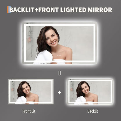 GarveeHome 50x28 LED Bathroom Mirror - Image 3