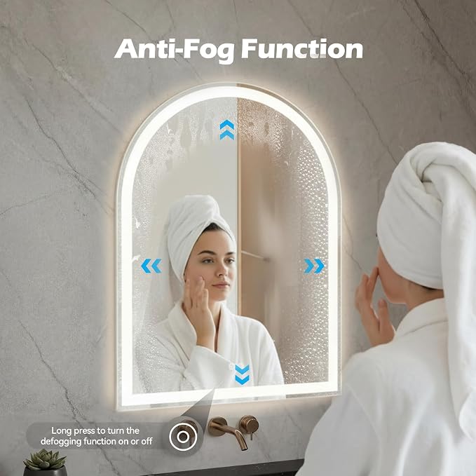 DUMOS 24"×32" LED Bathroom Mirror - Image 4