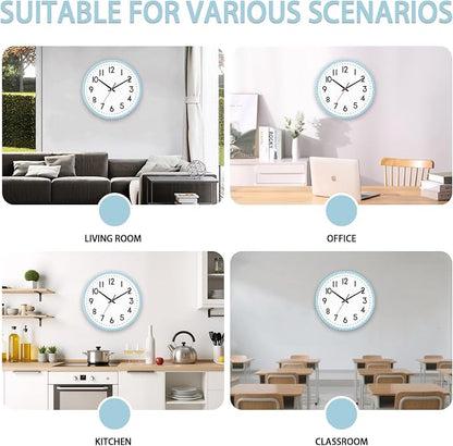 HZDHCLH Wall Clock Silent Wall Clocks Battery Operated 10 Inch Modern Non - Image 3